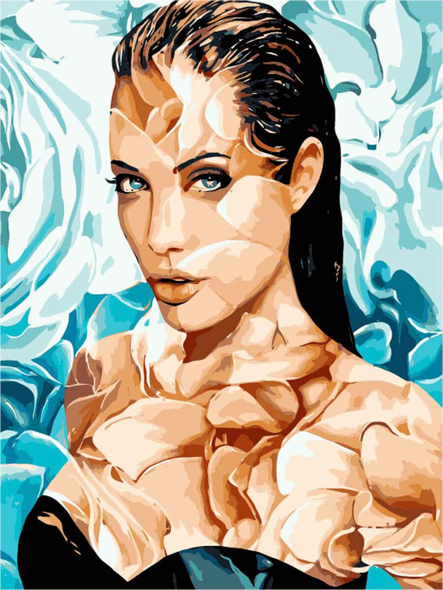 Angelina Jolie  - számfestő készlet