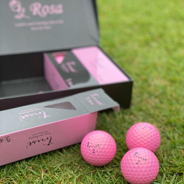 Trust レディース ツアー系 3ピース ウレタンカバー ゴルフボール Rosa ローサ ヘッドスピード 42m S以下 パールピンク Trust Golf Japan