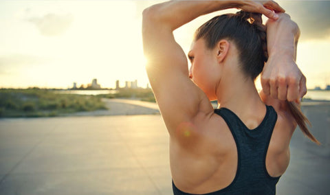 Woman exercising outdoors