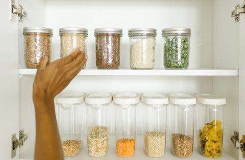 Foods in glass containers