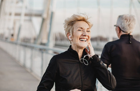 Older woman running