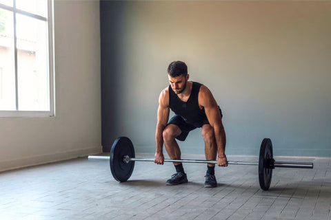 Man lifting weights