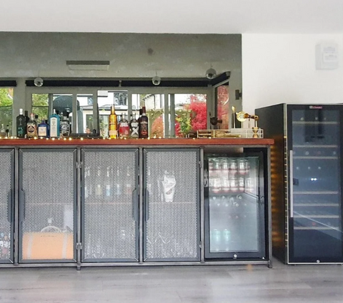 INDUSTRIAL SIDEBOARD WITH DRINKS COOLER - DRINKS CABINET - HOME BAR