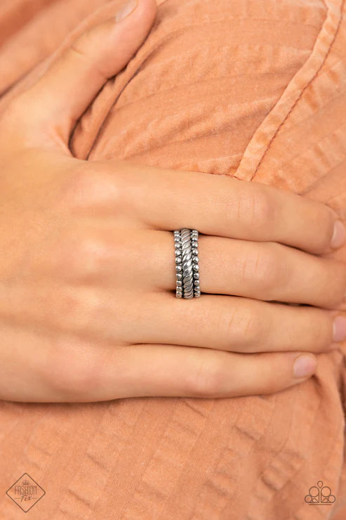 Tangible Texture - Silver Ring - Fashion Fix