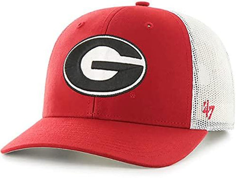 Georgia Bulldogs Trucker Snapback Adjustable Mesh Red Hat by '47