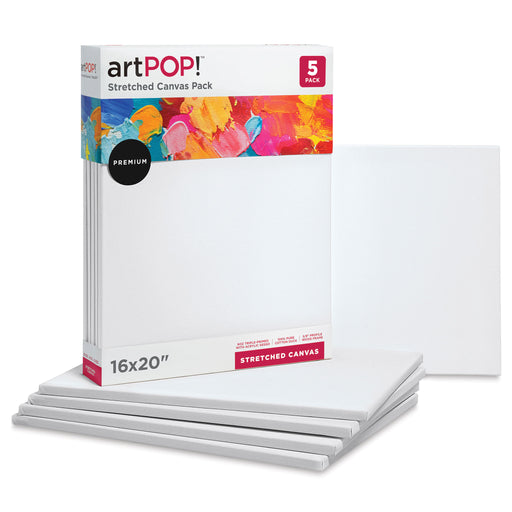 Stretched Canvas Pack - 6 x 6, Pkg of 5