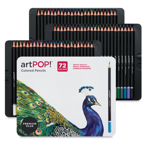 POPMISOLER 72 Pcs Drawing Sketching Pencil Set, Professional Art Supplies  with Zippered Carry Case, Sketch Book, Charcoal, Watercolor, Metallic Color  Pencils