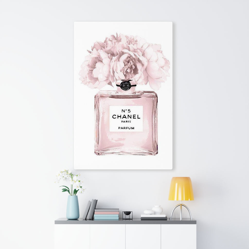 Chanel No 5 Pink Splatter Wall Art