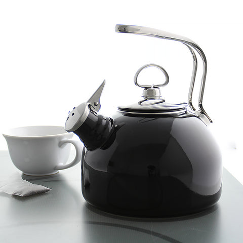 Chantal Vintage White Steel Enamel Tea Kettle + Reviews