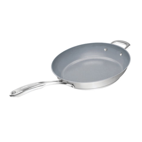 12.5 inch ceramic coated ID21 fry pan on white background