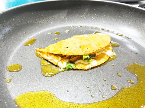 fold taco in half in kitchengear 11 inch nonstick frypan