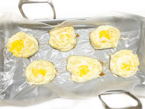 baked eggs on nonstick griddle