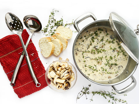 mushroom soup in 6 quart casserole