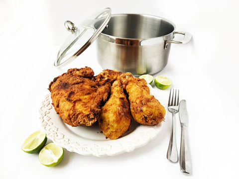 induction 21 stainless steel 6 quart stock pot for frying chicken