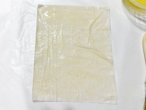 phyllo sheets for mac n cheese in heart baker