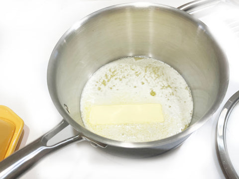 melt butter 2.5 qt sauce pan