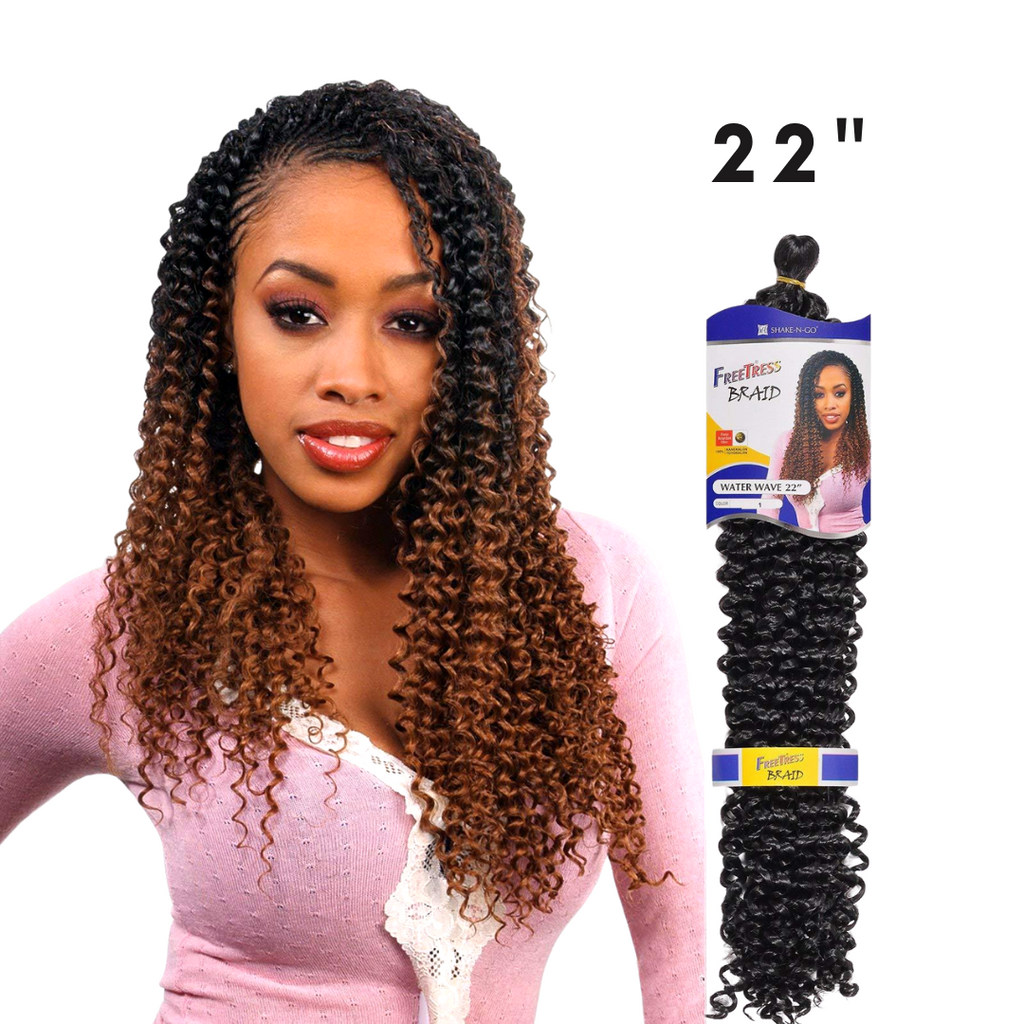 FREETRESS BRAID WATER WAVE BULK 22” LOOSE CROCHET HAIR Super Beauty