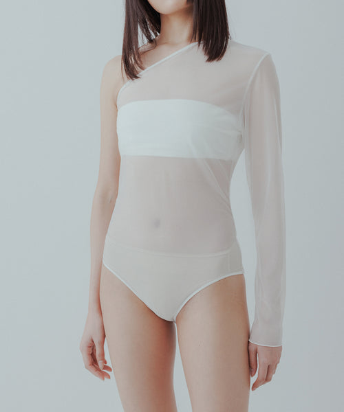 BIOTOP(ビオトープ) / 【yo BIOTOP】One shoulder sheer bodysuit 