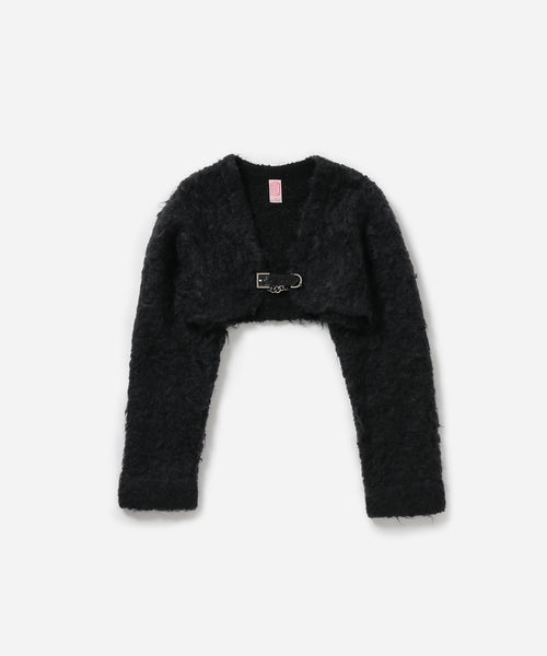 BIOTOP / WOMEN【fetico】 MOHAIR KNIT CROPPED CARDIGAN (トップス