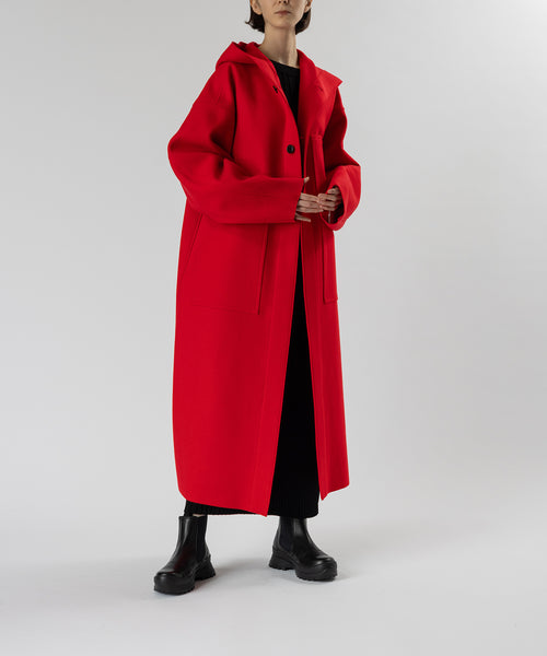 BIOTOP(ビオトープ) / WOMEN【HYKE】MELTON HOODED WORK COAT ...