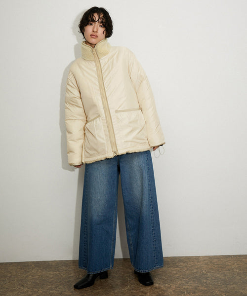 美品◆AcneStudios アクネ ビッグシルエット ツィード ボア ブルゾン