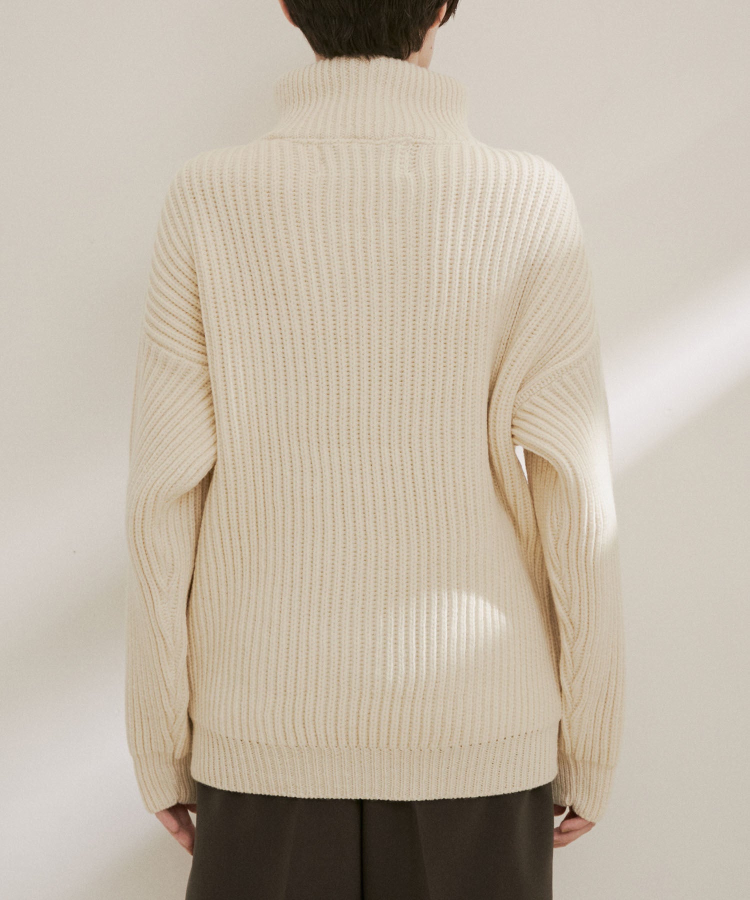 OLDDERBY KNITWEAR】ハーフジップハイネックニットプルオーバー