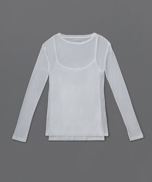 BIOTOP(ビオトープ) / 【yo BIOTOP】Layered cotton sheer camisole ...