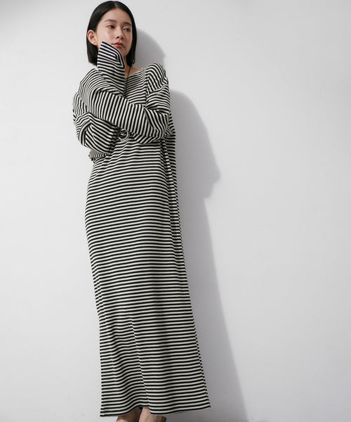 ADAM ET ROPÉ FEMME(アダム エ ロペ ファム) / 【Miller for ADAM ET ROPE'】 別注WAFFLE  BORDER DRESS (ワンピース / ワンピース) 通販｜J'aDoRe JUN ONLINE