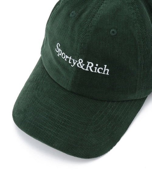 ADAM ET ROPÉ FEMME / 【SPORTY&RICH】Serif Logo Corduroy Hat (帽子 