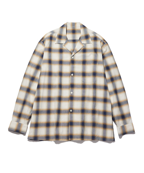 【URU/ウル】OPEN COLLAR L/S SHIRTS