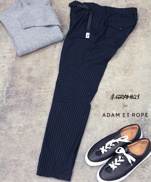 ADAM ET ROPÉ HOMME / 【GRAMICCI】別注 TRO STRIPE CRAZY 1TUCK PANTS