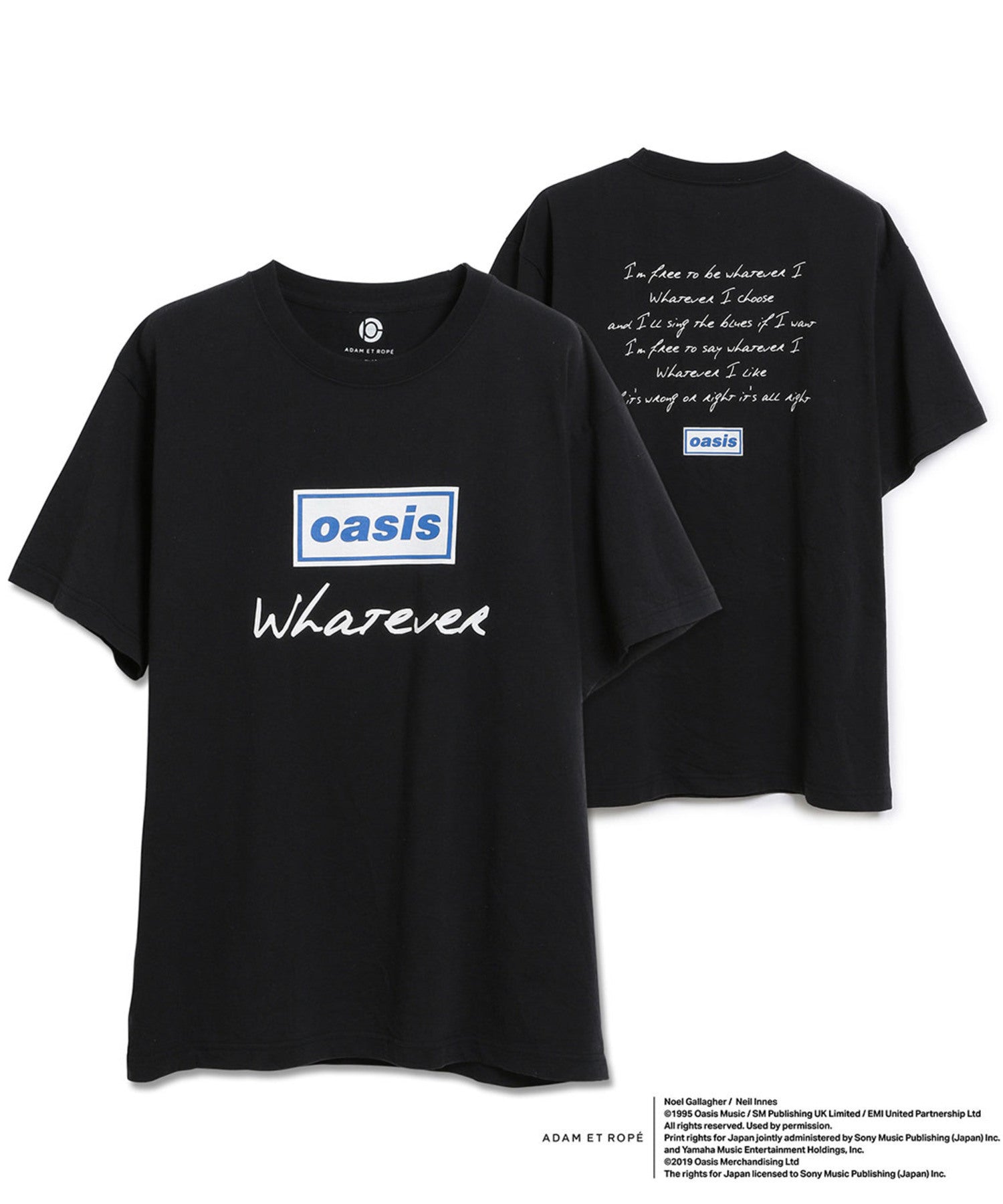 Adam Et Rope Homme Oasis Adam Et Rope Song Lyrics T Shirt Unisex トップス Tシャツ カットソー 通販 J Adore Jun Online