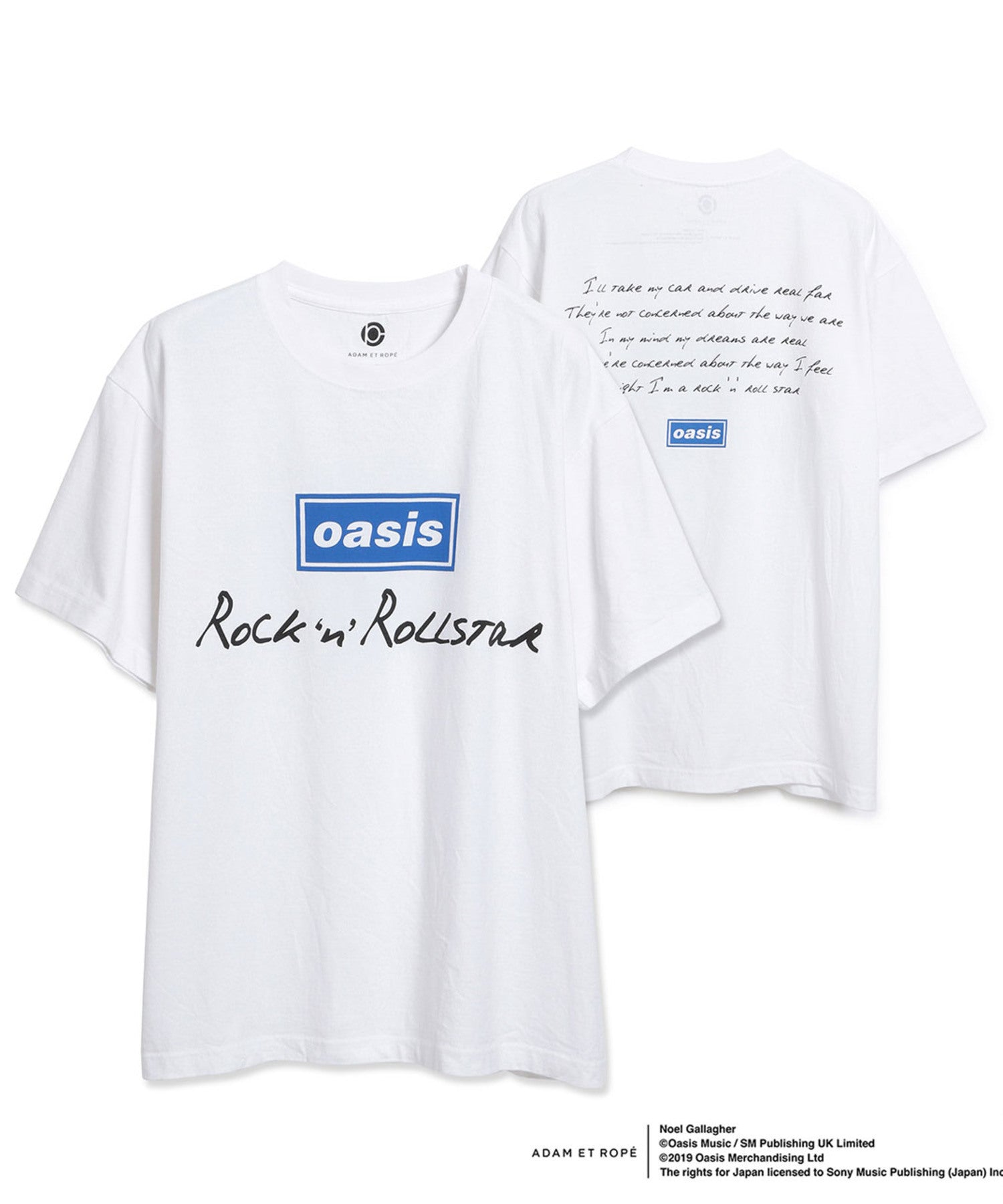 Adam Et Rope Homme Oasis Adam Et Rope Song Lyrics T Shirt Unisex トップス Tシャツ カットソー 通販 J Adore Jun Online