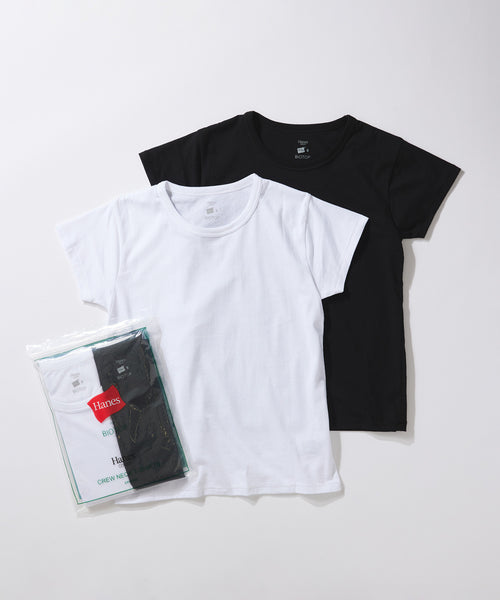 BIOTOP / 【Hanes for BIOTOP】Compact T-Shirts（ホワイト×ブラック