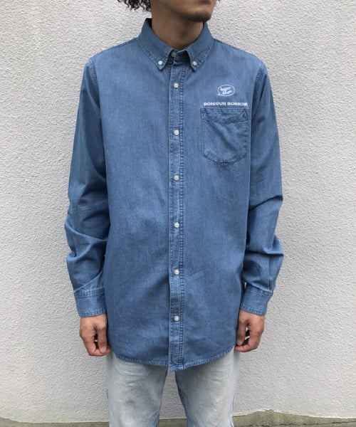 bonjour records / 【bonjour bonsoir】BLUE SHIRT (トップス / シャツ