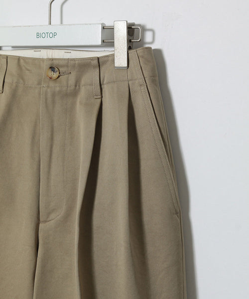 BIOTOP / WOMENS【AURALEE】WASHED FINX CHINO WIDE TUCK PANTS