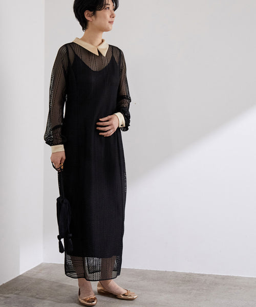 ADAM ET ROPÉ FEMME / 【VIOLETTE ROOM】MESH ONEPIECE (ワンピース