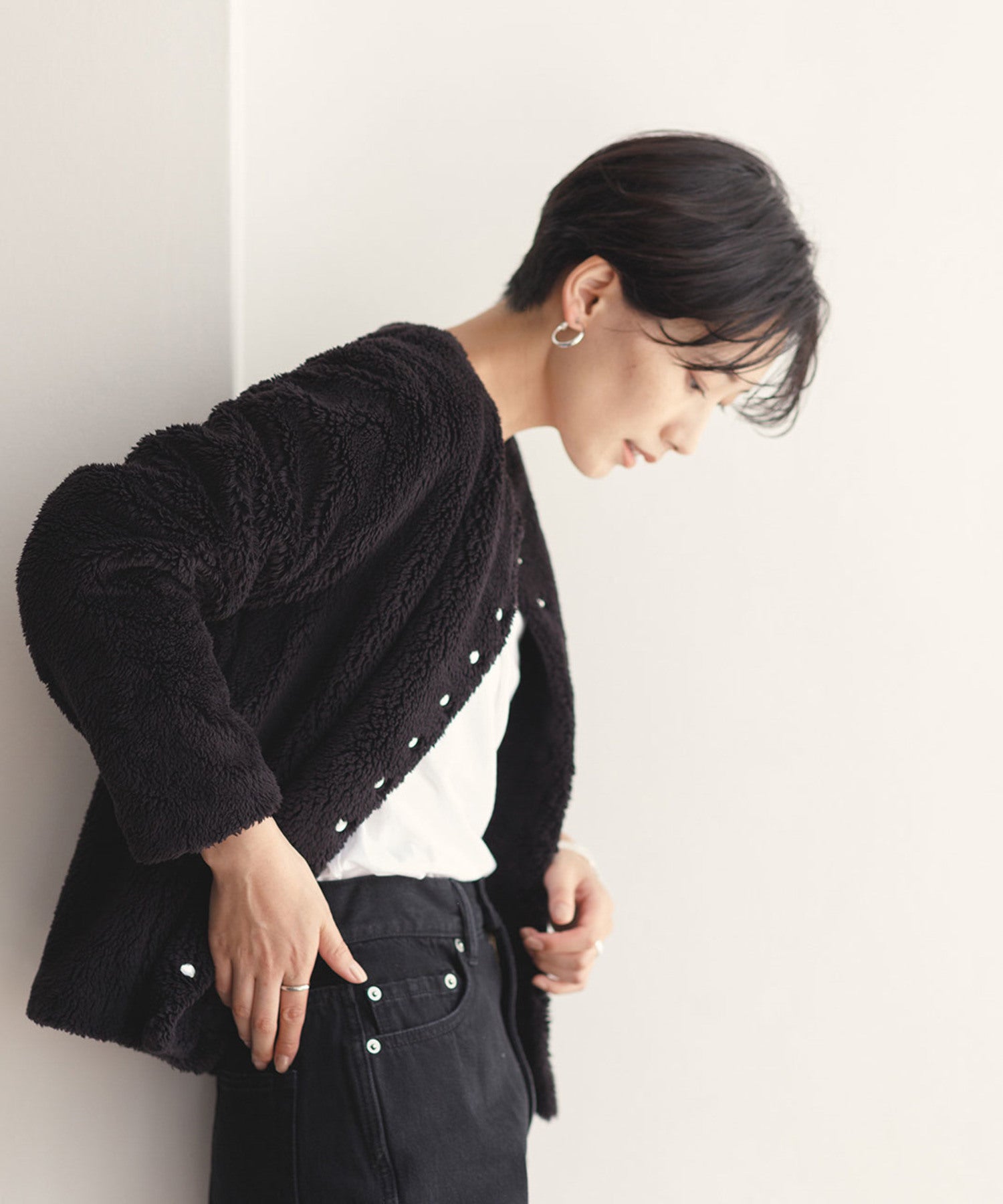 agnes b. pour ADAM ET ROPE'】ボア CARDIGAN PRESSIONS ｜ ADAM ET ROPE' | アダムエロペ  公式サイト