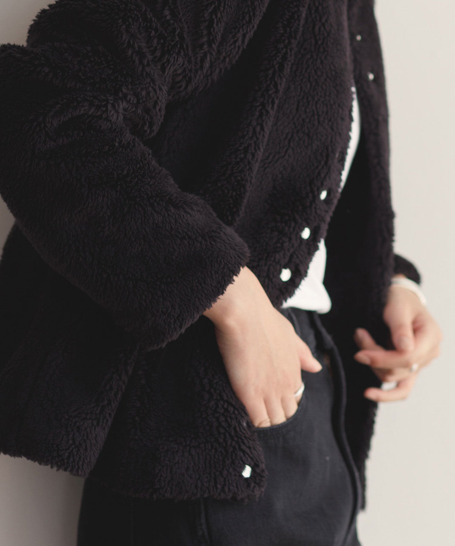 agnes b. pour ADAM ET ROPE'】ボア CARDIGAN PRESSIONS ｜ ADAM ET ...