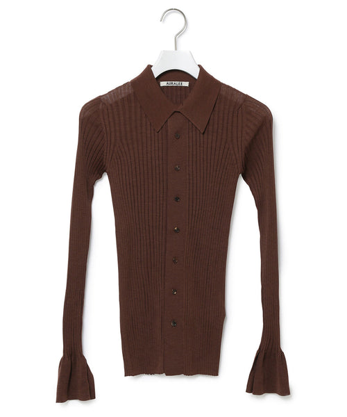 ADAM ET ROPÉ FEMME / 【AURALEE】WOOL RECYCLE POLYESTER RIB KNIT