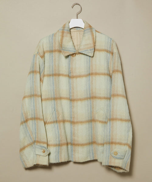 ADAM ET ROPÉ HOMME / 【AURALEE】SURI ALPACA SHAGGY CHECK BLOUSON