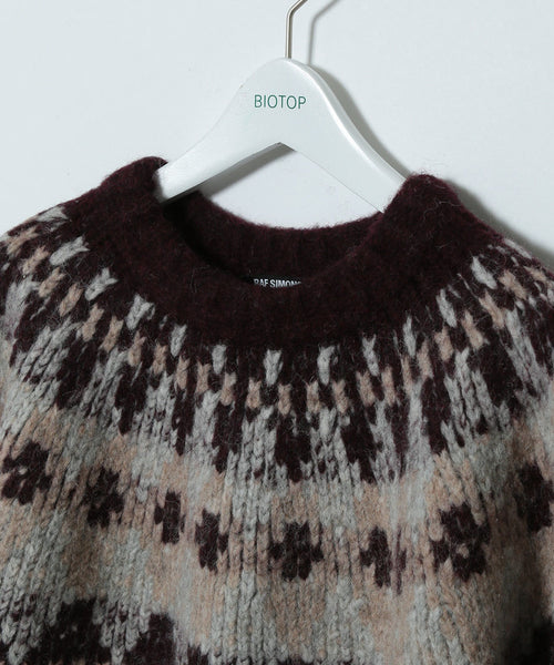 ADAM ET ROPÉ HOMME / MENS【RAF SIMONS】Roundneck jacquard sweater ...