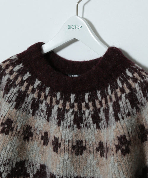 RAFSIMONS Roundneck jacquard sweater