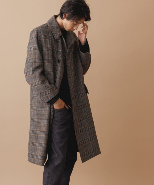 ADAM ET ROPÉ HOMME / 【HYBRID TWEED】オーバーサイズ ステンカラー