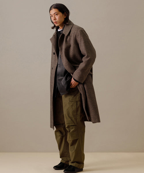 ADAM ET ROPÉ HOMME / 【HYBRID TWEED】オーバーサイズ ステンカラー