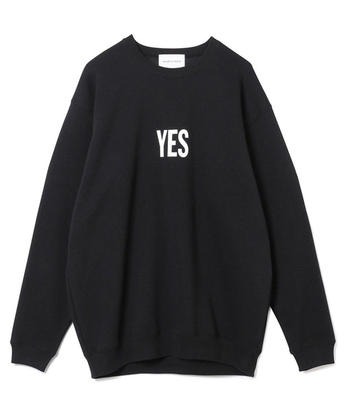 ADAM ET ROPE'】YES crewneck sweat ブラック - スウェット