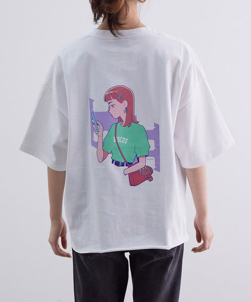 VIS 【ともわかコラボ】天竺裾メロービッグTシャツ (トップス Tシャツ