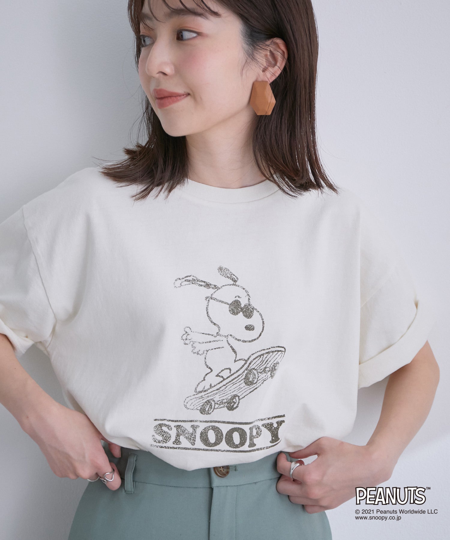 Vis Web限定カラー サイズ有 Peanutsコラボ スポーツプリントtシャツ トップス Tシャツ カットソー 通販 J Adore Jun Online