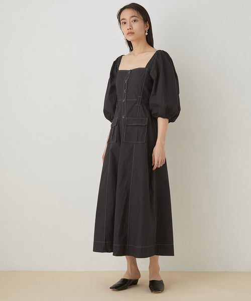 ADAM ET ROPÉ FEMME / 【GANNI】Cotton Poplin Dress (ワンピース