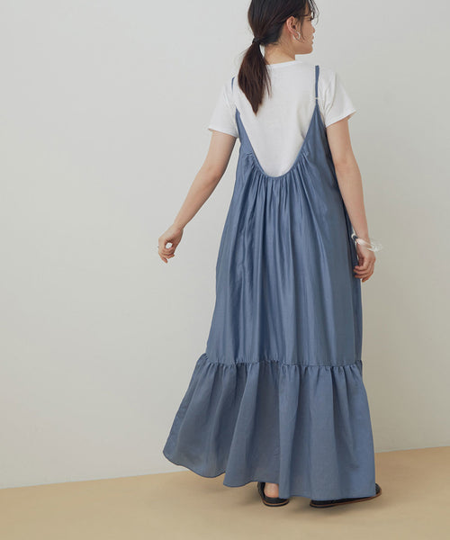 ADAM ET ROPÉ FEMME / 【missing you already】WRINKLE STRAP DRESS